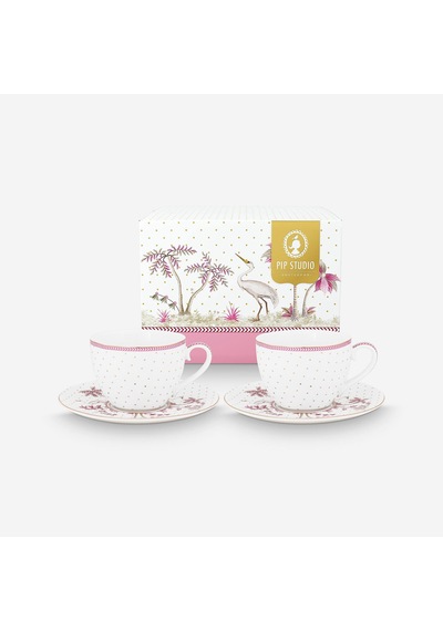 Beyaz Porselen Çay Fincan Seti 280 Ml