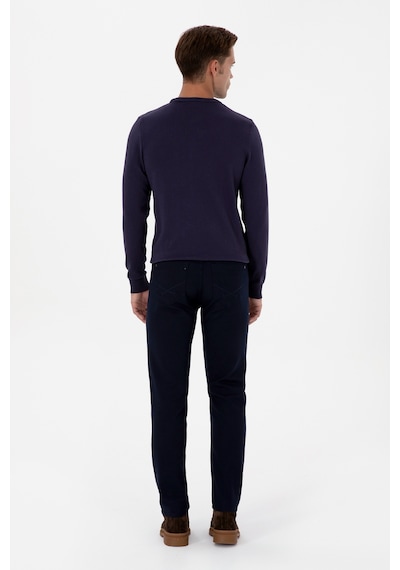 U.S. Polo Assn. Erkek Lacivert Slim Fit Kanvas / Chino Pantolon 50310340-VR033