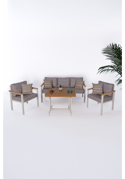 Neokas Bahçe Takımı, Balkon Mobilyası, 1+1+3+masa, Kafe Koltuğu, Bekleme Alanı Koltuğu