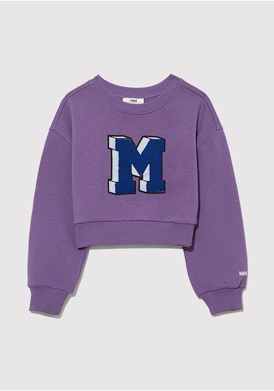 Mavi - M Logo Baskılı Mor Sweatshirt 7s10079-88135 Mor