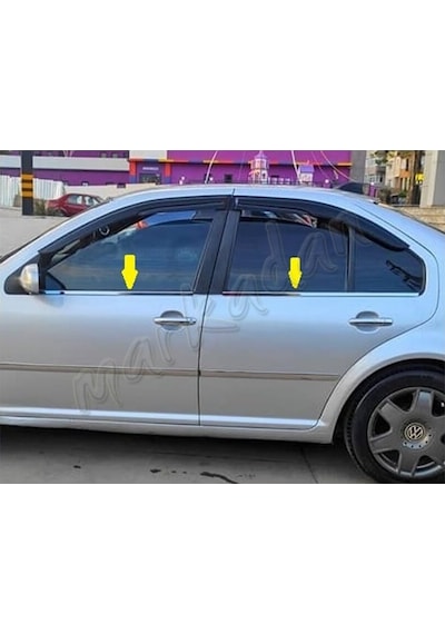 Markadan Vw Bora Krom Cam Çıtası 1998-2004 4 Parça Paslanmaz   Çeli