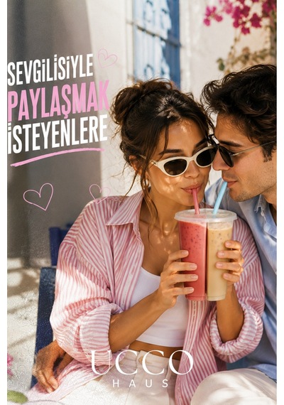 Çift Hazneli 2'li Set Pinterest İçecek Bardağı 700 Ml 350+350 Ml - Limonata Kola Kokteyl Soğuk Kahve Meşrubat Bardağı Şeffaf