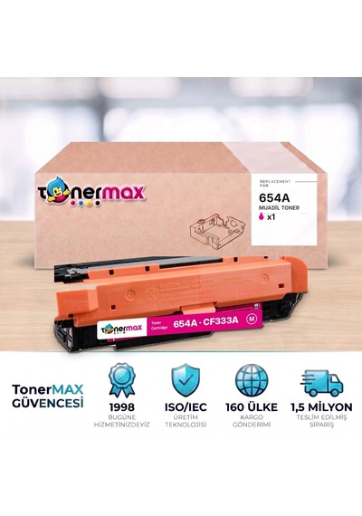 Hp 654a Cf333a Kırmızı Uyumlu Toner - Çipli / Color Laserjet Enterprise M651