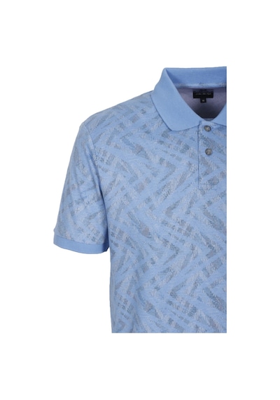Erkek Polo Yaka Tişört Mavi Slim Fit Ribanalı Kol Pamuklu Baskılı T-shirt Ncs Jeans 1254-mavi Mavi