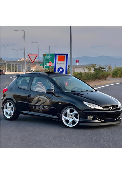 Peugeot 206 206+ 1998-2012 Uyumlu H Lip Esnek Ön Lip 2 Parça Karlık Ön Ek Tampon Altı Dill