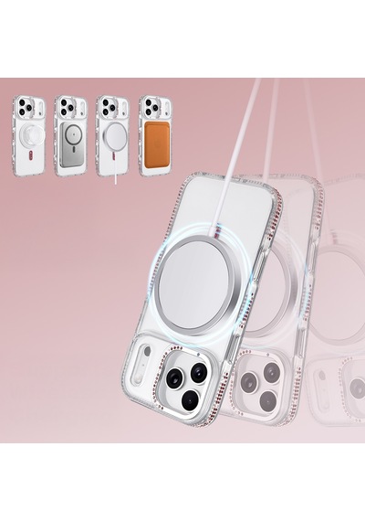 Maks Technology Apple Uyumlu iPhone 18 Pro Kılıf M-safe Şarj Özellikli Mkst Tera Silikon Kapak - Mürdüm