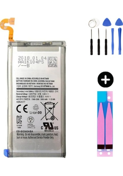 Samsung Galaxy S9 G960f Uyumlu Güçlendirilmiş İthal Pil + Montaj Seti