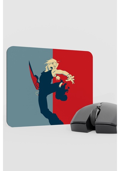 Fullmetal Alchemist Brotherhood Anime V4 - 22x18 Gaming Kauçuk Kaymaz Taban Mouse Pad Fare Altlığı
