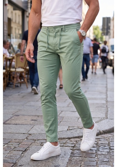 Deepsea Erkek Slim Fit Likralı Yeşil Jogger Pantolon Beli Lastikli İpli Esnek Spor Pantolon 2700523 Deepsea Erkek Slim Fit Likralı Yeşil Jogger Pantolon Beli Lastikli İpli Esnek Spor Pantolon 2700523