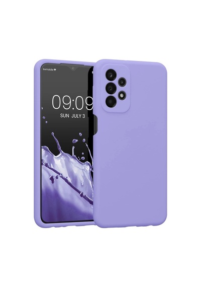 Samsung Galaxy A23 4g Kılıf First Silikon - Lila Düz Renkli