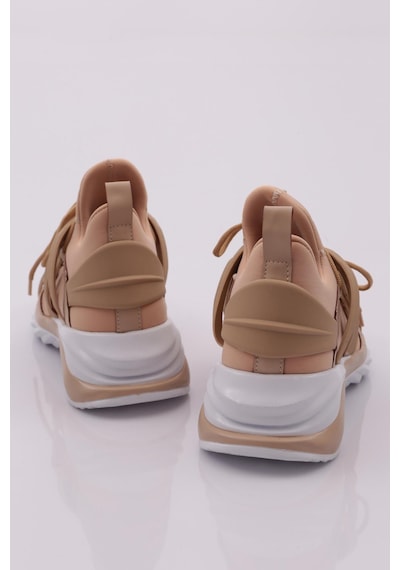 Dgn 044 Kadin Bağcikli Sneaker Ayakkabi 044-2252-R0152 Bej