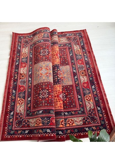 Andromeda Halı Artline Serisi 0l406c Salon Oturma Yatak Odası Halısı Kırmızı