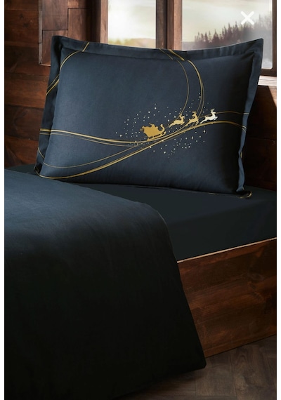 Özdilek Linea Nova Tek Kişilik Nevresim Takımı Lastikli Night Twinkle Lacivert