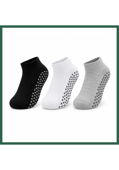 Bezos Çocuk Kaydırmaz Tabanlı Patik Çorap 3'lü Set Siyah Beyaz Gri Yumuşak Esnek Kokulu Günlük Çorap Rahat Bzs01 Çok Renkli Bezos Çocuk Kaydırmaz Tabanlı Patik Çorap 3'lü Set Siyah Beyaz Gri Yumuşak Esnek Kokulu Günlük Çorap Rahat Bzs01 Çok Renkli