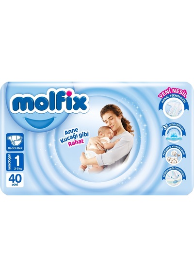 Molfix Bebek Bezi1 Numara 2-5kg Yeni Doğan 120 Adet 3'lü