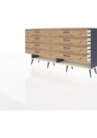 Arges Konsol 8 Çekmeceli 176x30x99 Antrasit-aytaşı/çam Antrasit-aytaşı/çam Arges Konsol 8 Çekmeceli 176x30x99 Antrasit-aytaşı/çam Antrasit-aytaşı/çam