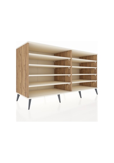 Kronos Konsol 8 Raflı 176x59x99 Çam-aytaşı Çam-aytaşı