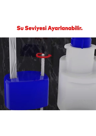 Tr Çift Basmalı İç Takımı Rezervuar İç Düzenek Otomatik Su Dolum Basma Alafranga Tuvalet Klozet Sifon Genel