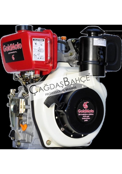 Goldmoto Gm178F-G7 Dizel Motor 7 Hp İpli Krank Mili Konik Kamalı