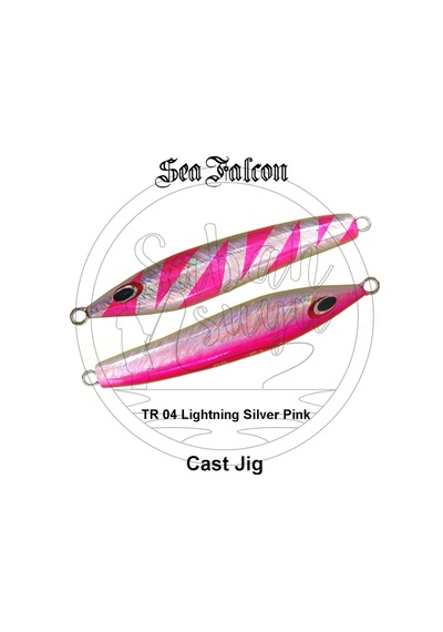 Sea Falcon Cast Jig 40Gr Tr-04 Lightning Silver Pink