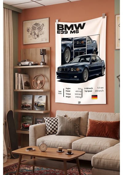 Bmw E39 M5 Dekoratif Duvar Örtüsü Duvar Halısı Reaste