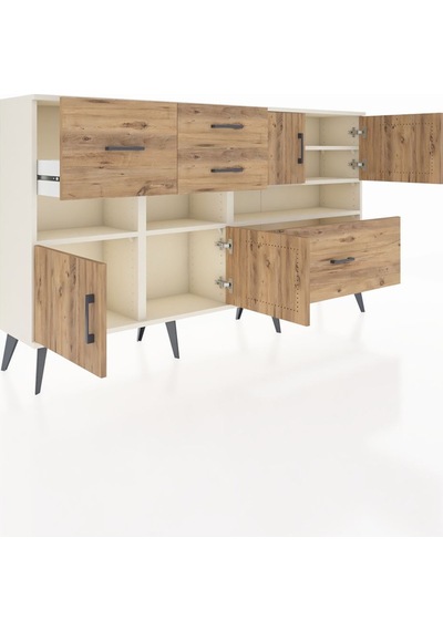 Arges Konsol 5 Raflı 4 Çekmeceli 4 Kapaklı 176x30x99 Aytaşı-çam Atlas Çam - Aytası Arges Konsol 5 Raflı 4 Çekmeceli 4 Kapaklı 176x30x99 Aytaşı-çam Atlas Çam - Aytası