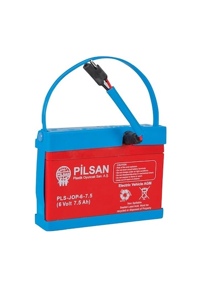 Pilsan 6 Volt 7.5 Ah Çocuk Araba Aküsü Kasalı Akü 6V 7.5 Amper