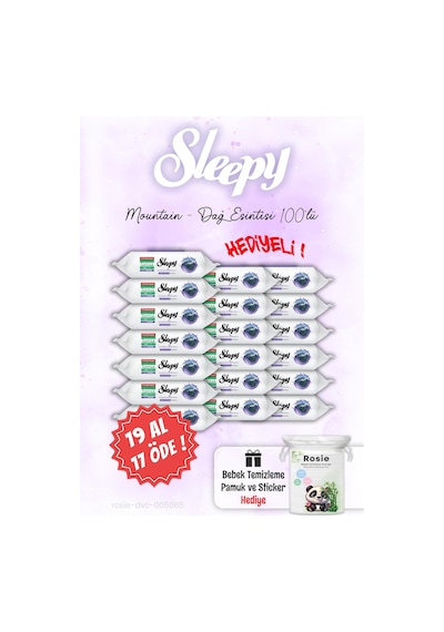 100'lü Sleepy Mountain 19 Al 17 Öde Dağ Esintisi Islak Havlusu Ve Rosıe Tekli