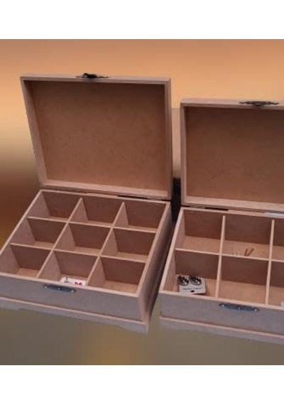 Hobi 90023 Dekoratif Model 3lü Makyaj Kutu Set Ahşap Ham Mdf El Yapımı