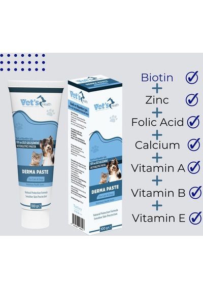 Vet's Health Dermapaste Tüy ve Cilt Gelişimini Pasta 100 G