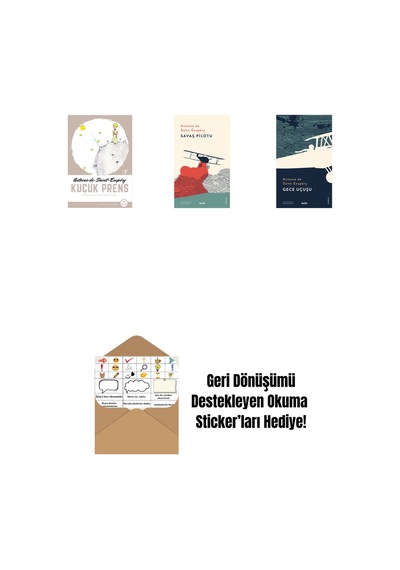 Küçük Prens + Savaş Pilotu + Gece Uçuşu + Okuma Sticker'ları