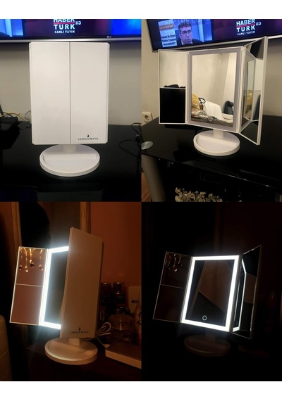 Land Of Myth - 1x-2x-3x-10x Büyütmeli 37 Led Işıklı Makyaj Aynası Diğer