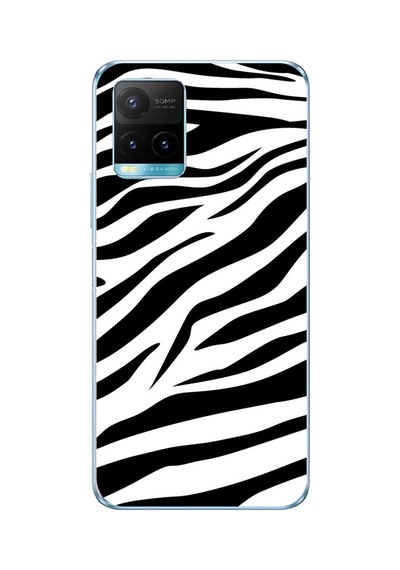 Vivo Y21s/y33s/y32 Uyumlu Zebra Tasarımlı Baskılı Silikon Kılıf Renkli