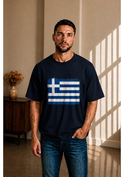 Sngl Tekstil Erkek Oversize Yunanistan Bayrak Baskılı Kısa Kollu Tişört S M L Xl 2xl Siyah Sngl Tekstil Erkek Oversize Yunanistan Bayrak Baskılı Kısa Kollu Tişört S M L Xl 2xl Siyah