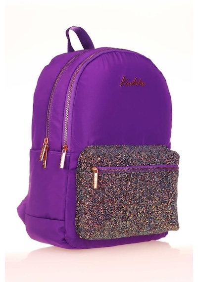 Kaukko Bright Sırt Çantası Taşlı Mor K1652