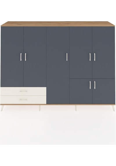 Hyperion Dolap 12 Raflı 2 Çekmeceli 7 Kapaklı 220x44x163 Çam-antrasit/aytaşı Antrasıt/aytası - Atlas Çam Hyperion Dolap 12 Raflı 2 Çekmeceli 7 Kapaklı 220x44x163 Çam-antrasit/aytaşı Antrasıt/aytası - Atlas Çam