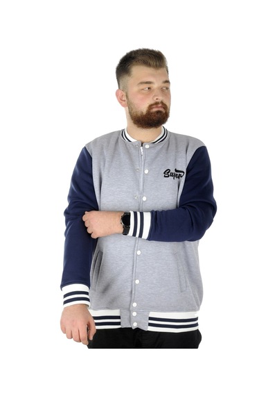 Mode Xl Büyük Beden Erkek Kolej Mont Süper 22614 Grimelanj 001