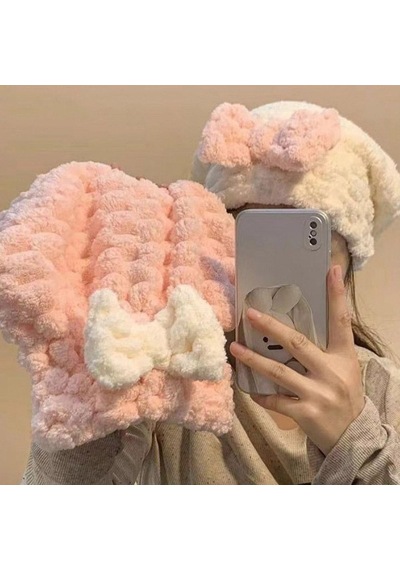 Veraura Lifestyle Mikrofiber Örgü Saç Kurutma Bone Havlu Çok Renkli