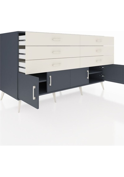 Kronos Konsol 2 Raflı 6 Çekmeceli 4 Kapaklı 176x59x99 Antrasit-an Antrasit-antrasit/aytaşı Kronos Konsol 2 Raflı 6 Çekmeceli 4 Kapaklı 176x59x99 Antrasit-an Antrasit-antrasit/aytaşı