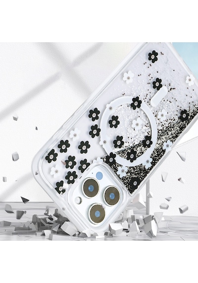 Teleplus Apple Uyumlu iPhone  16 Pro Max Kılıf Magsafe Özellikli Sıvılı Desenli Mossa Kapak