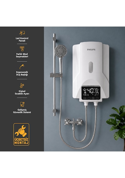 Philips AWH1540/62 Dijital Banyo Şofbeni + Montaj Dahil