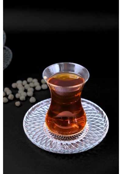 Tabak Evi Aden Sensu Cam Çay Tabağı 12cm Sade 6 Lı 2494 Şeffaf