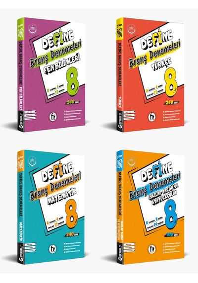 Fi Yayınları 8. Sınıf Lgs Define Tüm Dersler Branş Denemeleri 4 Lü Set