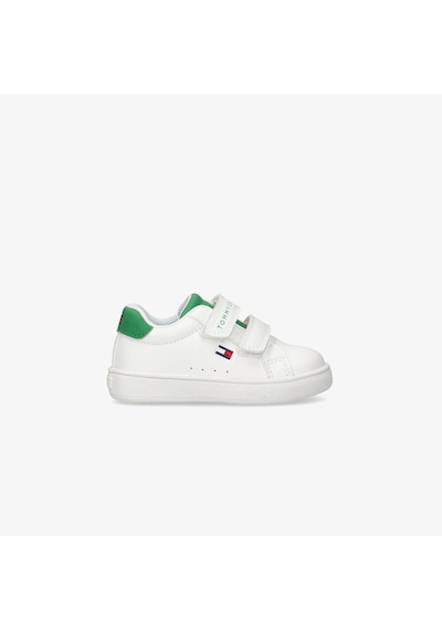 Tommy Hilfiger Flag Velcro Çocuk Beyaz/yeşil Spor Ayakkabı T1x9-33836-1355x165 Yeşil