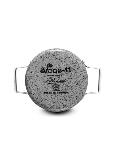 Stone-age 26 Cm Çizilmez Yanmaz Yapışmaz İndüksiyonlu Derin Tencere-7657 Gri