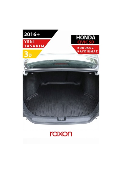 Honda Civic Sd 2016+ Bagaj Havuzu 3d Özel Kalıp Su Geçirmez, Kaymaz, Tam Uyum