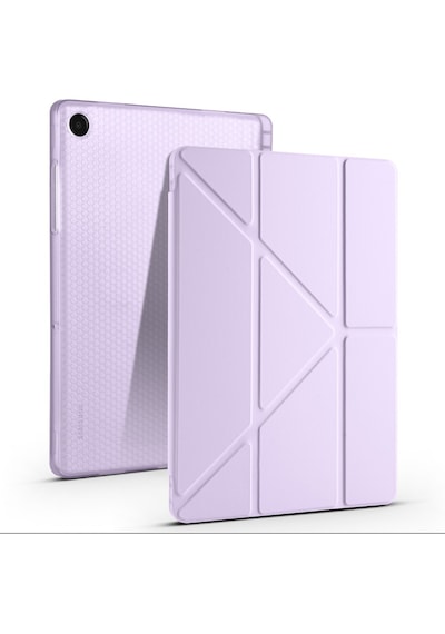 Samsung Galaxy Tab A9+ Plus / A11+ Plus Uyumlu Üçgen Standlı Uyandırma Fonksiyonlu Tablet Kılıfı Kapaklı Kılıf
