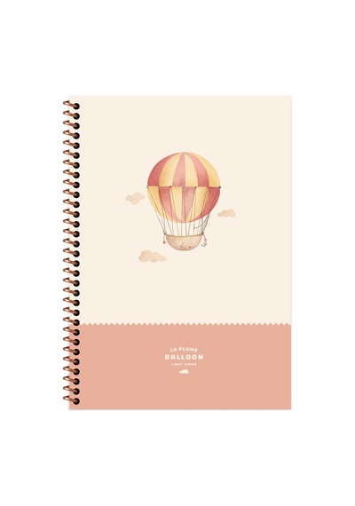 Keskin 17x24 80 Yp.kar.spr.sert Kap.la Plume Balloon Defter - Turuncu Çok Renkli