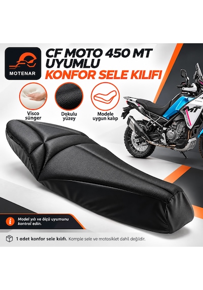 Motenar Cf Moto 450 Mt Uyumlu Visco Konfor Sele Kılıfı Siyah