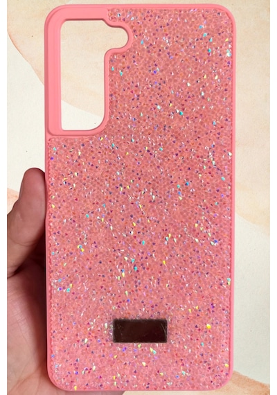 Samsung Galaxy S21 Fe Yıldız Tozu Premium Pembe Silikon Kılıf